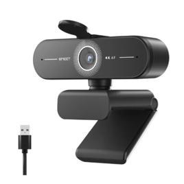 Webcam Emeet C60e 4k 30Fps Uhd 8mp Foco Automático 1080P 60fps Camera Para PC 2 microfon - Preto