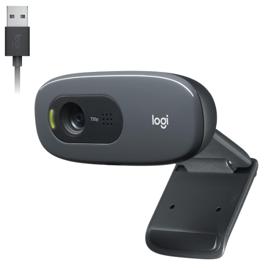 Webcam HD C270 com 3 MP para Chamadas e Gravações em Vídeo Widescreen