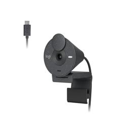 Webcam USB C Full HD Logitech Brio 300, Câmera para PC com Proteção de Privacidade, USB-C - Grafite