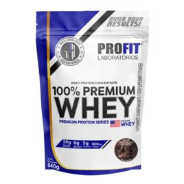 Whey Protein 100% Concentrado Premium 840g Profit Sabor Chocolate
