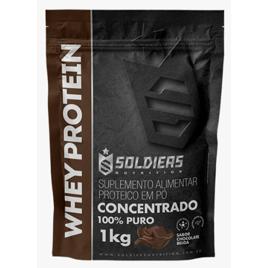 Whey Protein Concentrado 1kg Sabor Chocolate Belga Soldiers Nutrition Rico em Proteína