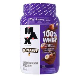 Whey Protein Dr. Peanut 100% Whey 900g Max Titanium - Sabor Avelã