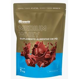 Whey Protein Medium 1kg Growth Supplementos - Chocolate