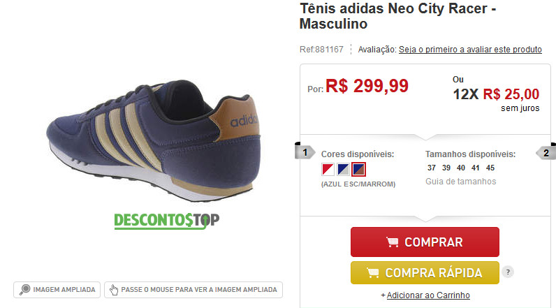 Cupom de Desconto Centauro Tênis Adidas