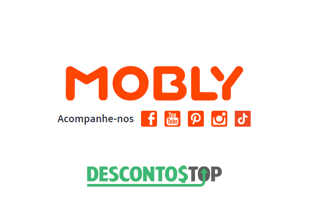 Imagem ilustrativa com a logo da Mobly e um print do site onde está escrito 