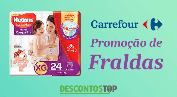 promoção de fraldas huggies carrefour