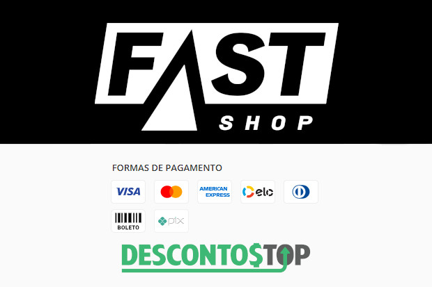 Captura de tela das opções de pagamento no rodapé do site fast sahop