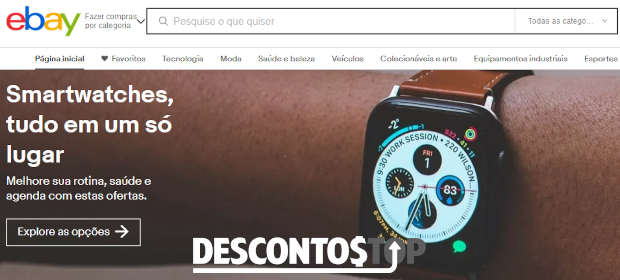 captura de tela do site ebay