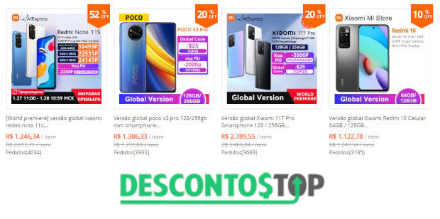 captura de tela site AliExpress