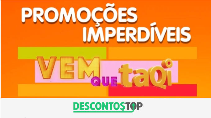 cupom desconto - captura de tela site lojas taQi com slogan 