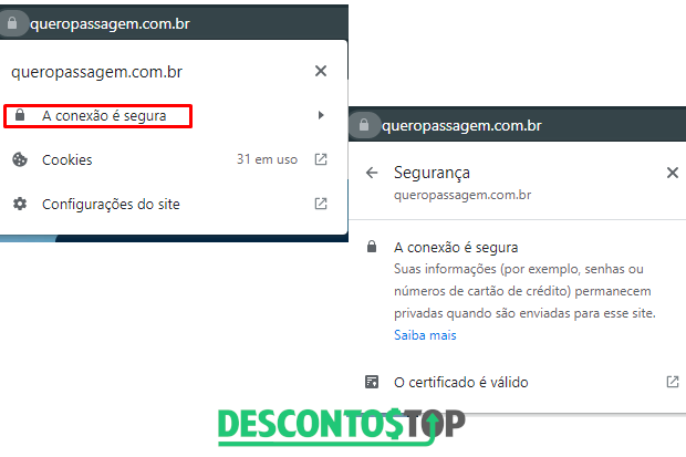 IMAGEM DEMONSTRATIVA  de onde localizar o certificado SSL