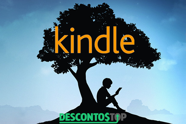 Logo expandido do app Kindle, com o logotipo adicionado