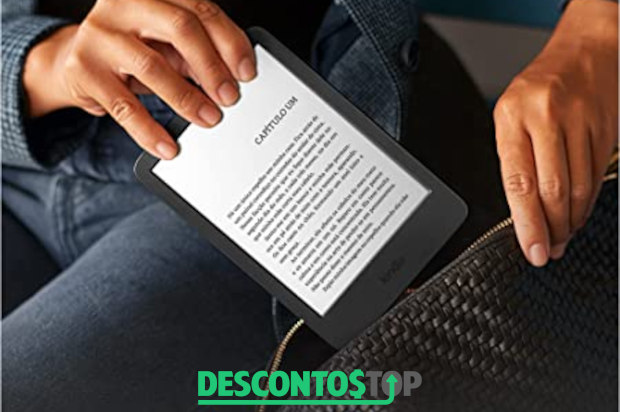 Captura de tela de uma propaganda do Kindle, retirada do site Amazon