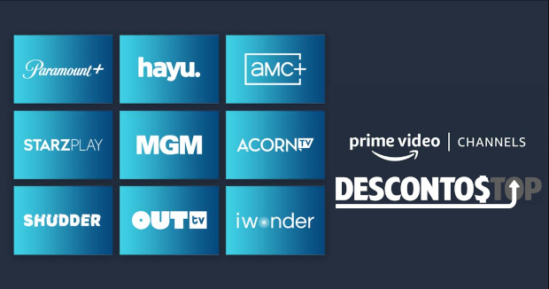 Captura de tela com a lista de Amazon Channels.