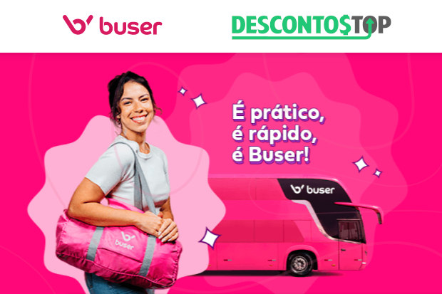 Captura da tela da home do site da Buser