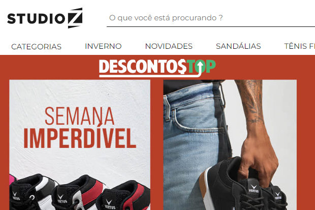 Captura de tela do site Studio Z