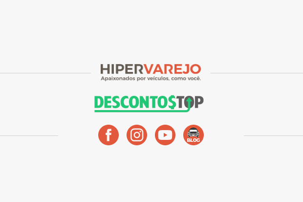 Captura de tela do site Hipervarejo, onde ficam as imagens ilustrativas das redes sociais em que a loja está presente.