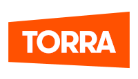 Logo lojas Torra nas cores branca e laranja