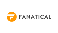 Logo Fanatical em laranja e cinza.