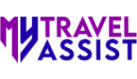 Logo My Travel Assist nas cores roxo e azul.