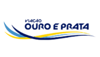 Logo Viação Ouro e Prata em azul e amarelo