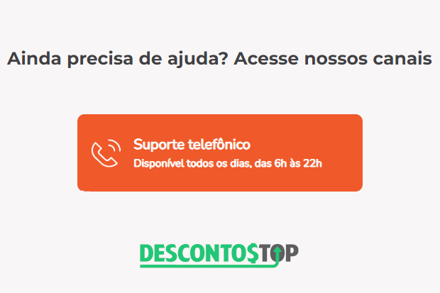 Imagem com informações sobre o atendimento via Telefone do 123 Milhas