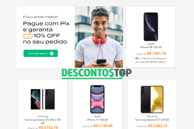 Captura de tela retirada do site Trocafone, com um banner de promoção