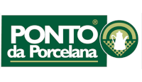 Logo loja Ponto da Porcelana nas cores verde e branca.