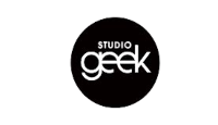 Logo Studi Geek em preto e branco.