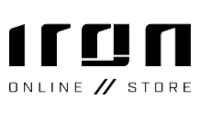 Logo Iron Online Store com escrita na cor preta.