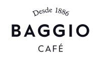 Logo apresentando o nome da marca Baggio Café.