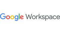 Logo Google Workspace em azul, vermelho, amarelo, verde e preto.