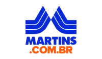 Logo Martins Atacado nas cores azul e laranja.