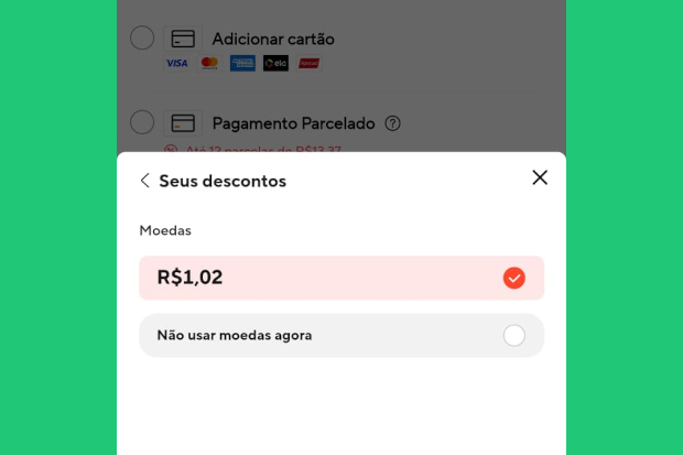 Captura de tela do app AliExpress