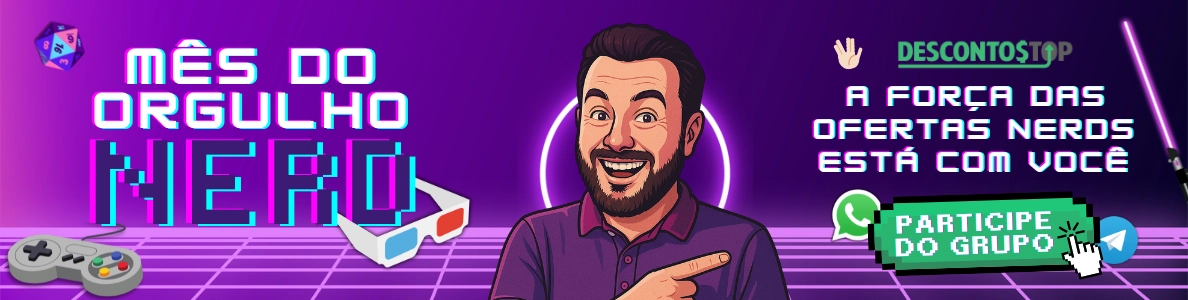 chamada para entrar em grupos de WhatsApp e Telegram para receber descontos de até 50%.