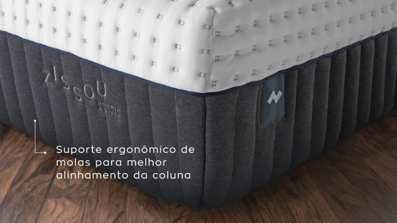 Colchão Zissou Blue visto no canto direito