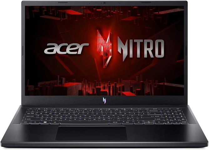 Imagem do notebook Acer Nitro V15 exibindo sua tela com design moderno, teclado confortável e foco na performance para jogos e tarefas pesadas.
