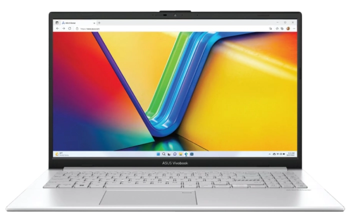 Imagem do notebook Asus VivoBook Go 15 com tela de alta resolução, design moderno e leve, ideal para estudo, trabalho e entretenimento.