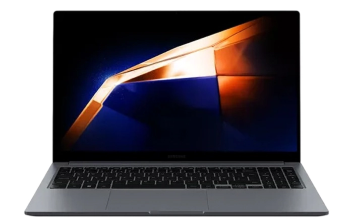 Imagem de um Samsung Galaxy Book 4 com design moderno, tela grande e teclado confortável, ideal para estudos e entretenimento com alta performance.