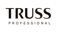 Logo com a palavra "Truss" em evidência acima da palavra "Professional". Todos os elementos estão em preto.
