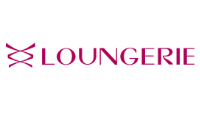 Logotipo da Loungerie na cor magenta.